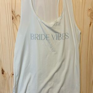 White 'Bride Vibes Only' Tank Top